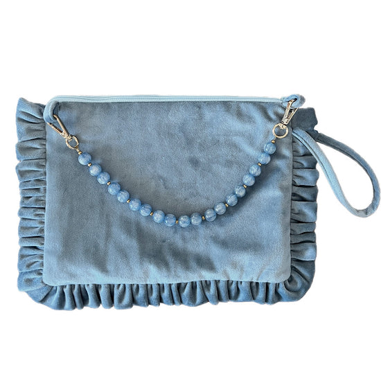 Samt-Clutch-Ruesche-Volant-perlenkette
