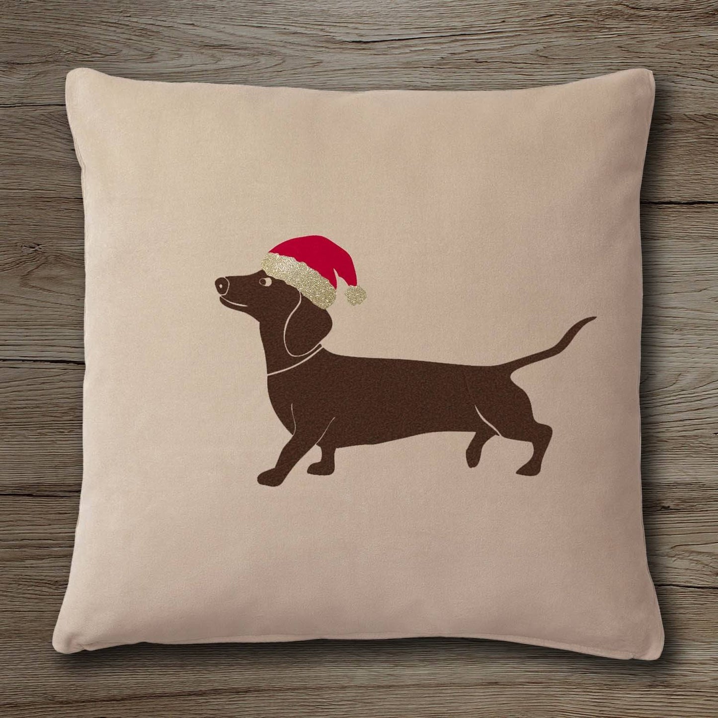 Samtkissen Weihnachtsdackel Märchenwerkstatt