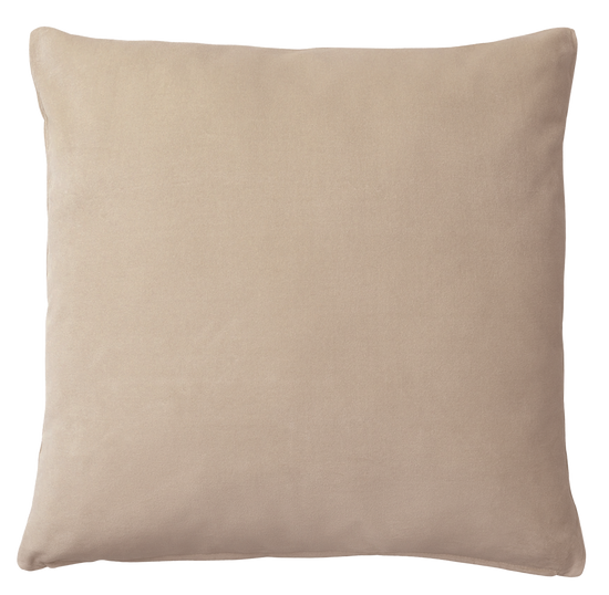 Beige Samtkissen als stilvolle Dekoration für Zuhause, personalisierbar