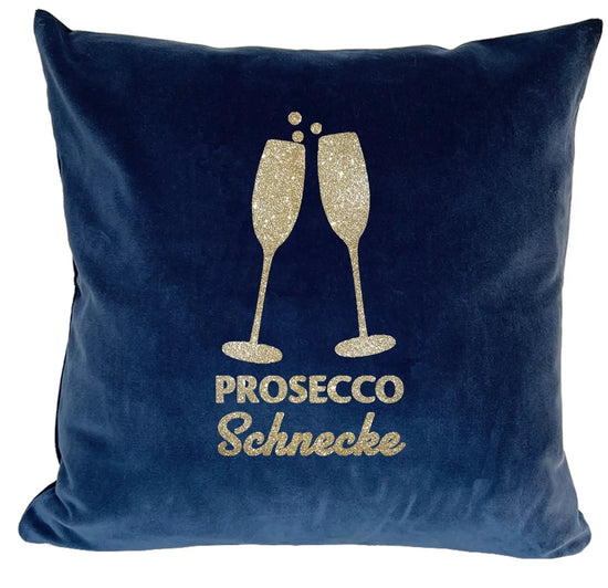 Samtkissen Prosecco Schnecke