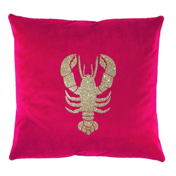 Sommer Deko Kissen Lobster gold