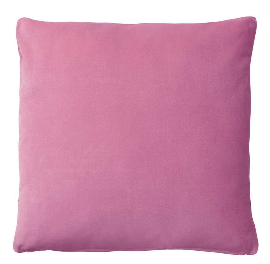 Hellrosa Samtkissen 40x40cm, dekorativ, Home & Garden