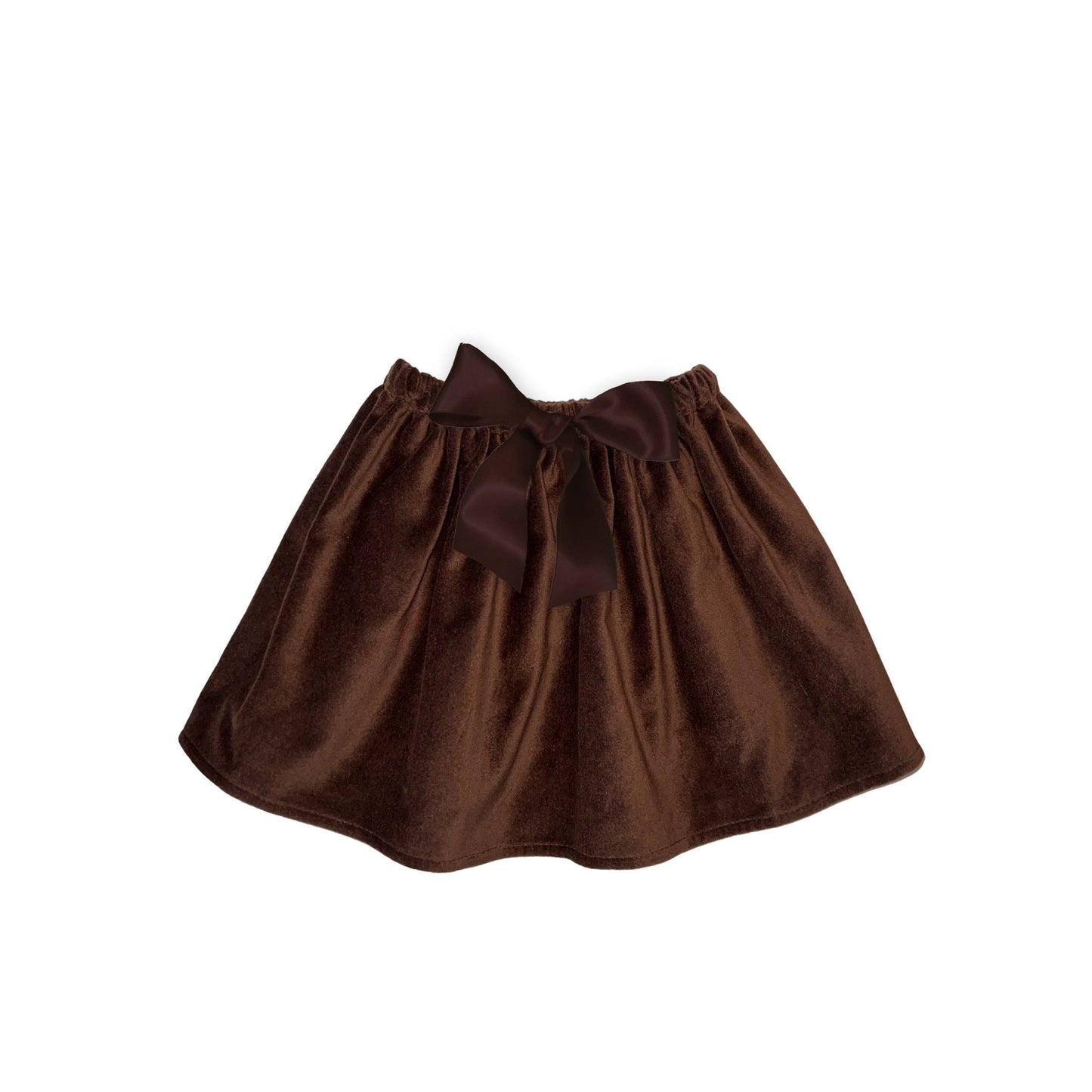 brauner Weihnachts Samtrock für Baby's mit Schleife Märchenwerkstatt