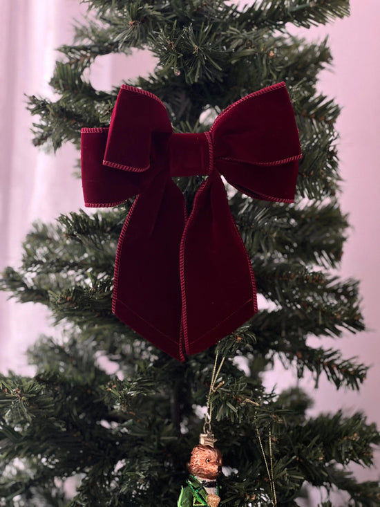 Schleife Christbaumschmuck rot Samt vondels