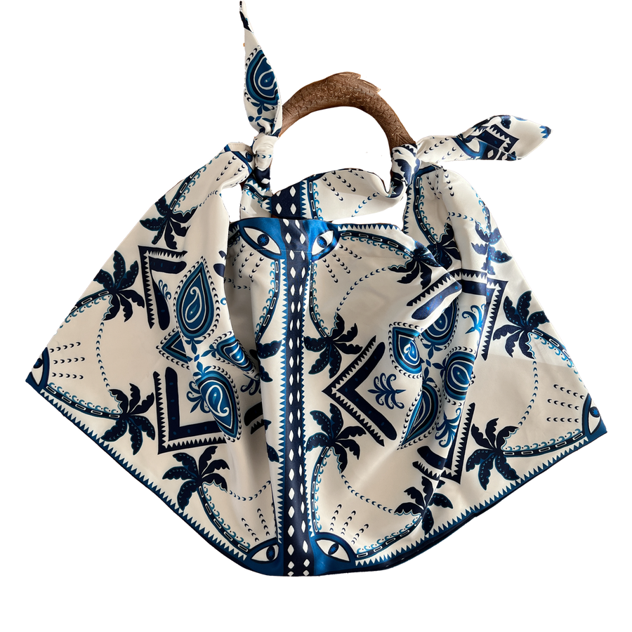 Strand Shopper blau weiß
