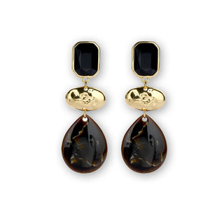 
                    
                      Statement Ohrringe Drops gold schwarz
                    
                  