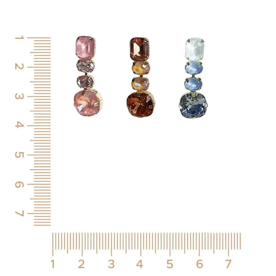 Statement Ohrringe Kristalle gold