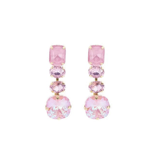 
                    
                      Glamour Statement Ohrringe Venedig rosa, luxuriöse Steine, Damen Accessoire
                    
                  