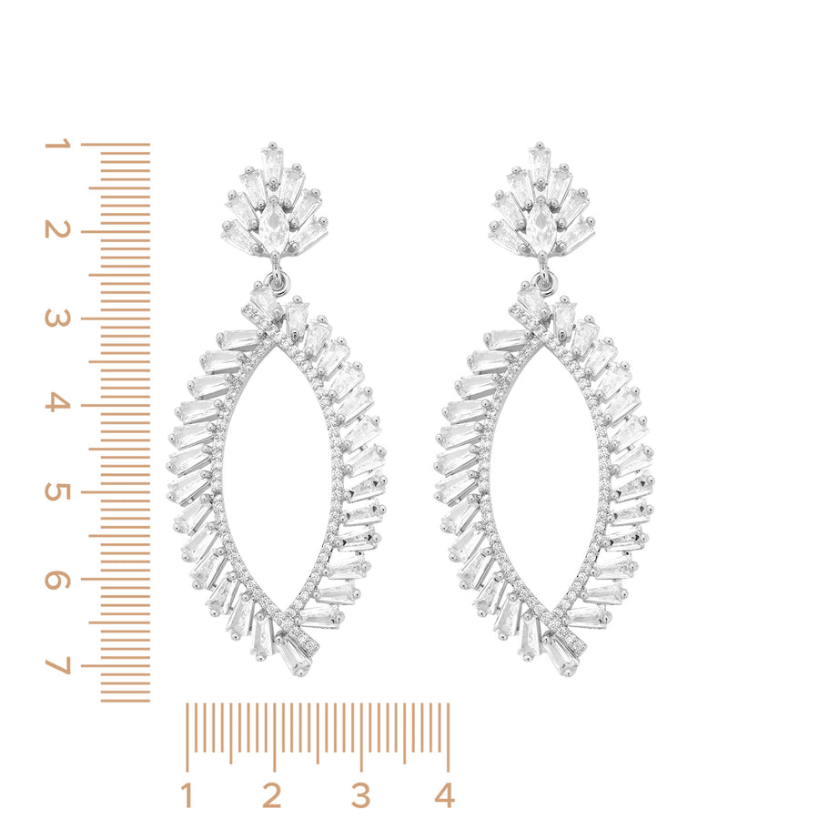 Glamour Statement Ohrringe Silber