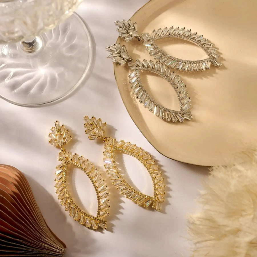 Glamour Statement Ohrringe Silber