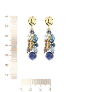 
                    
                      Statement Ohrringe Perlen Steine blau grau gold
                    
                  