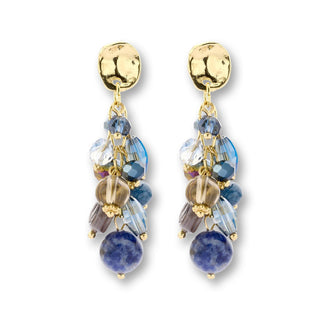 
                    
                      Statement Ohrringe Perlen Steine blau grau gold
                    
                  