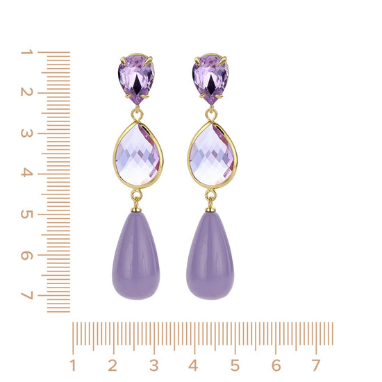 Statement Ohrringe Provence flieder