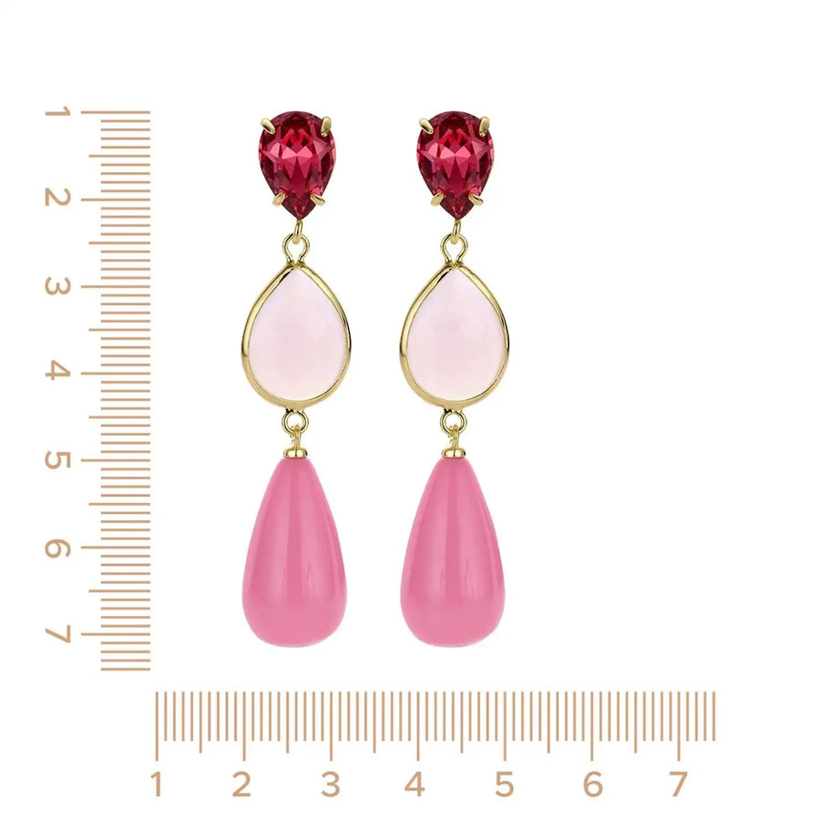 Statement Ohrringe Provence pink rosa