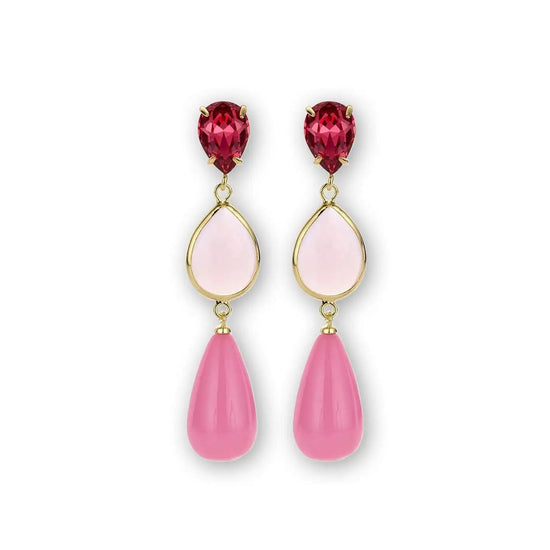 Statement Ohrringe Provence pink rosa