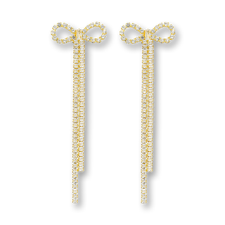 
                    
                      Statement Ohrringe Schleife Strass gold
                    
                  