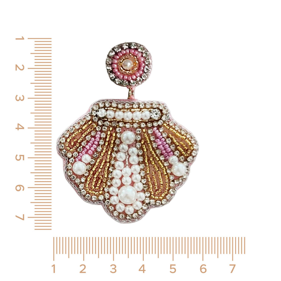 Statement Ohrringe Muscheln rosa - Glamour für den Sommer