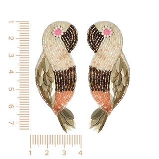 
                    
                      Statement Ohrringe Sommer Papagei beige gold
                    
                  
