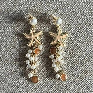 
                    
                      Statement Ohrringe Malediven Seestern, Muschel, Perlen, Sommer, Damen Schmuck
                    
                  