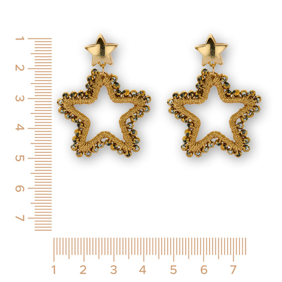 Statement Ohrringe Sterne gold Masse