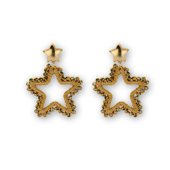 Statement Ohrringe Sterne gold