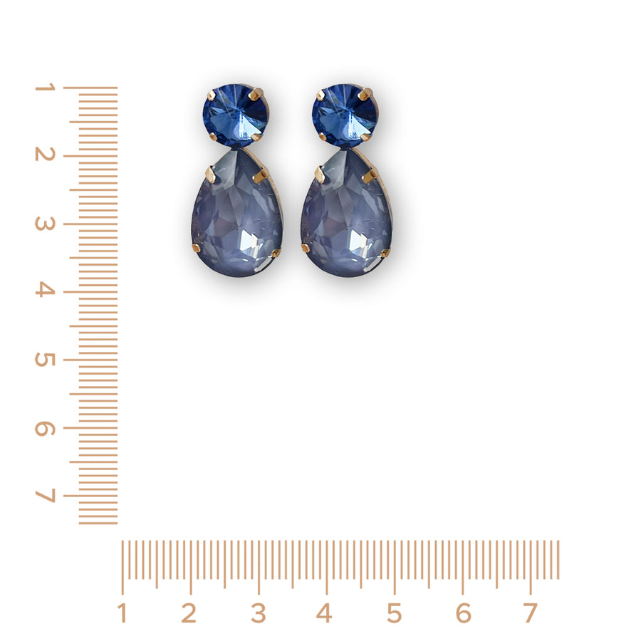Statement Ohrringe Tropfen Kristall gold hellblau.1