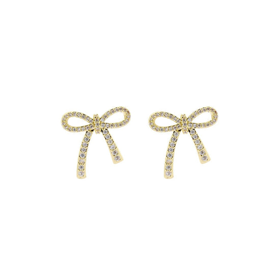 Statement Ohrringe mini Schleife Strass