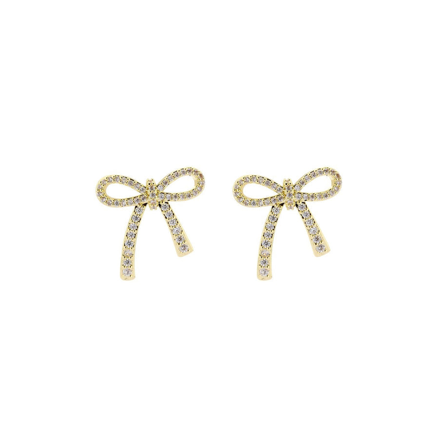 Statement Ohrringe mini Schleife Strass