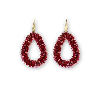 
                    
                      Statement Ohrringe teardrops Haken bordeaux
                    
                  