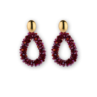 
                    
                      Statement Ohrringe teardrops Stecker bordeaux
                    
                  