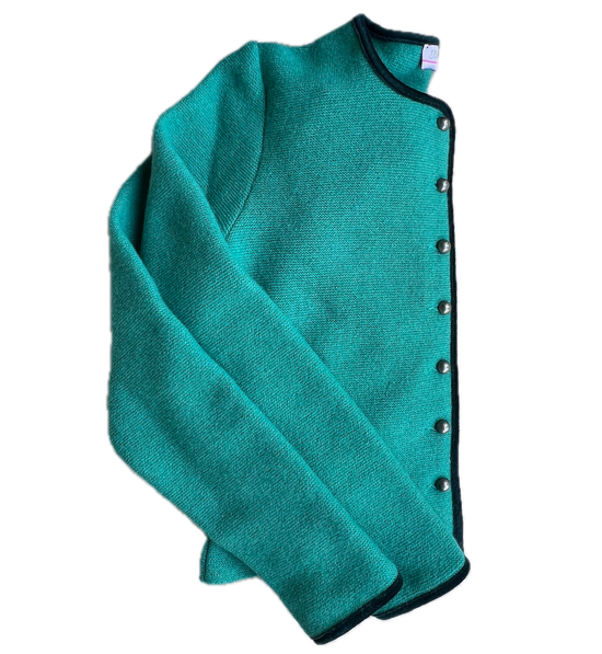 Strickjacke Janker tuerkis dunkelgruen