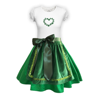 
                    
                      Teenager Dirndl Rock Rosen Schuerze Samt gruen
                    
                  