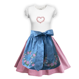 
                    
                      Teenager Dirndl Rock drosa Tupfen Schuerze Seide hellblau
                    
                  