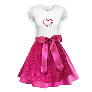 
                    
                      Teenager Dirndl Rock pink Tupfen Schuerze Spitze Shirt herz
                    
                  