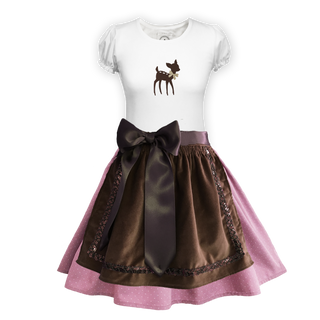 
                    
                      Teenager Dirndl Rock rosa Tupfen Schuerze Samt braun
                    
                  