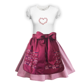 
                    
                      Teenager Dirndl Rock rosa Tupfen Schuerze Seide dunkelrot Shirt Ballerina
                    
                  