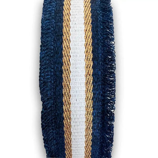 
                    
                      Bunter Webgürtel in Blau, Gold, Weiß
                    
                  