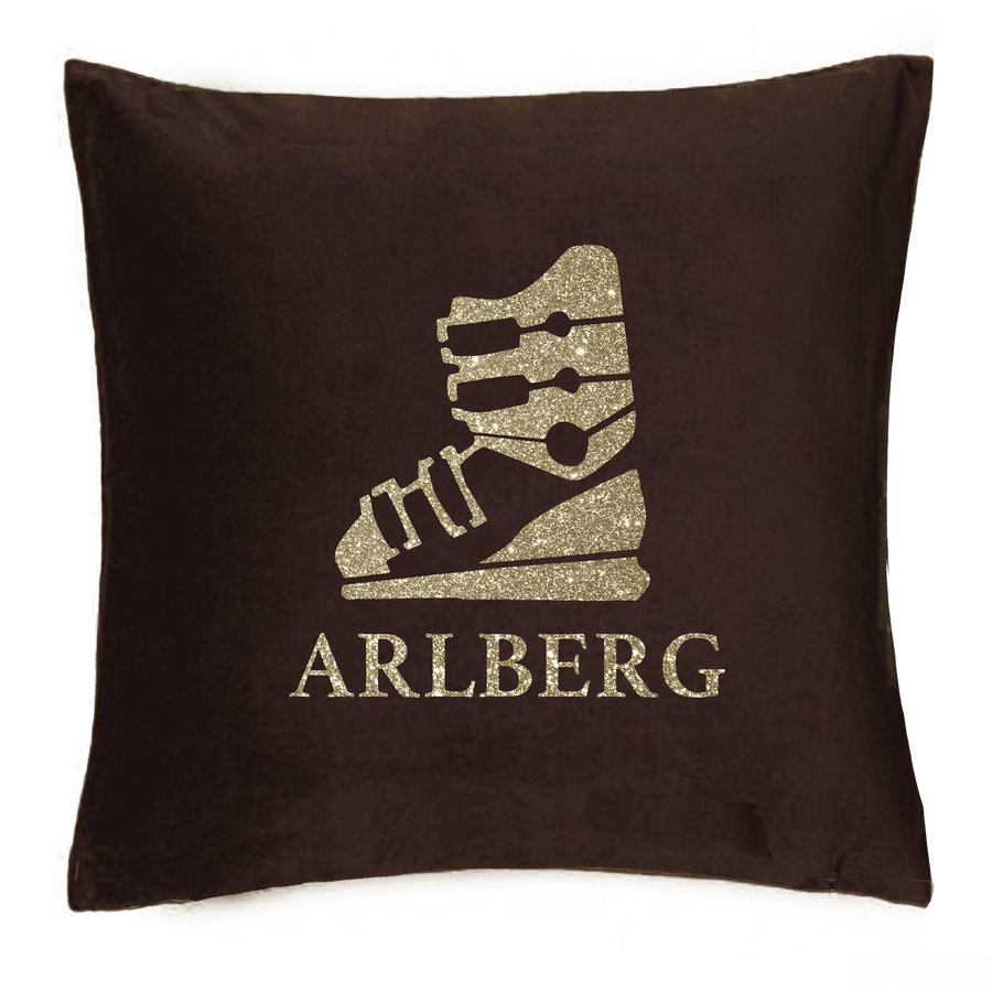 Samtkissen Skistiefel Skiort Märchenwerkstatt