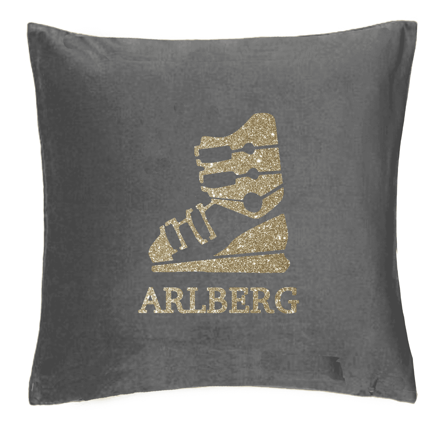 Samtkissen Skistiefel Skiort Märchenwerkstatt