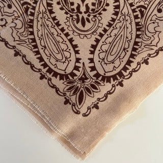 
                    
                      Wolltuch Paisly Bandana gross beige dunkelbraun
                    
                  