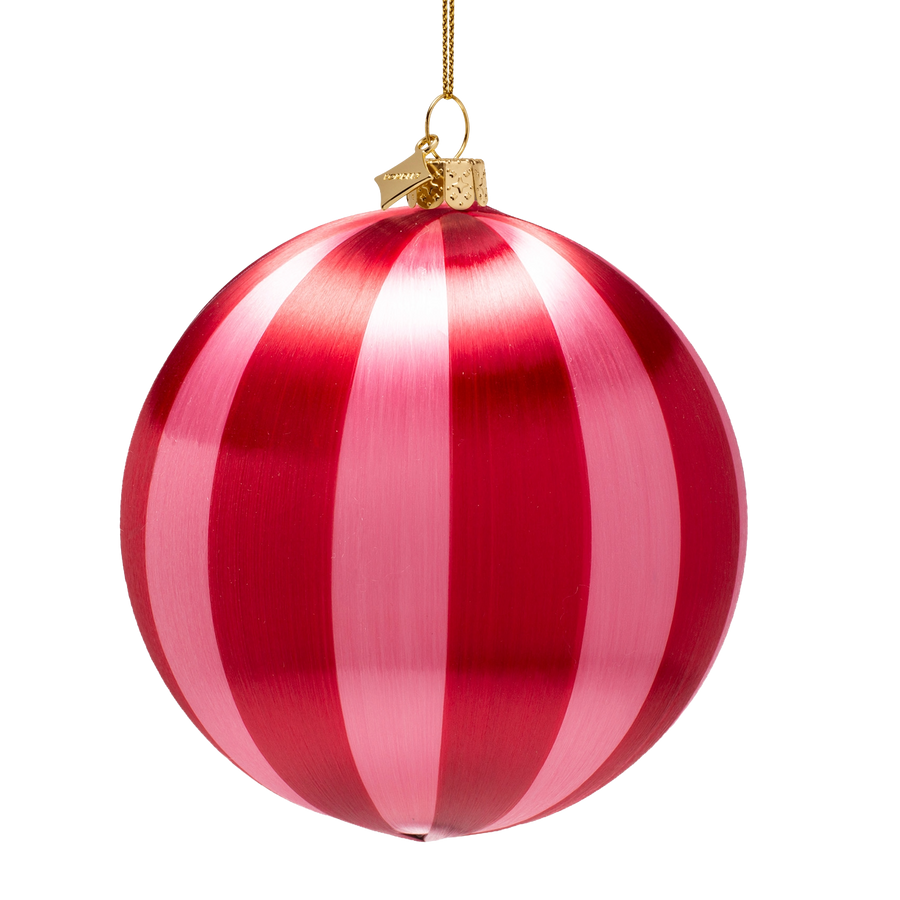 Vondels Christbaumkugeln, Streifen rot-rosa