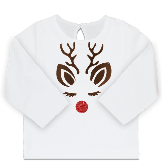 Weihnachts Baby T-Shirt Rudolph