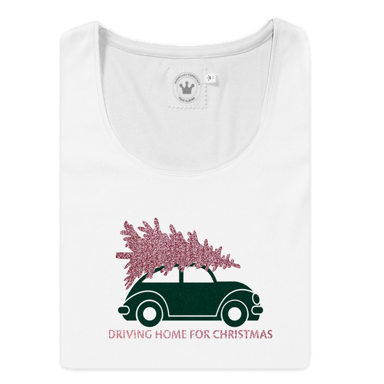 Weihnachts Damen T-Shirt Christmas Auto
