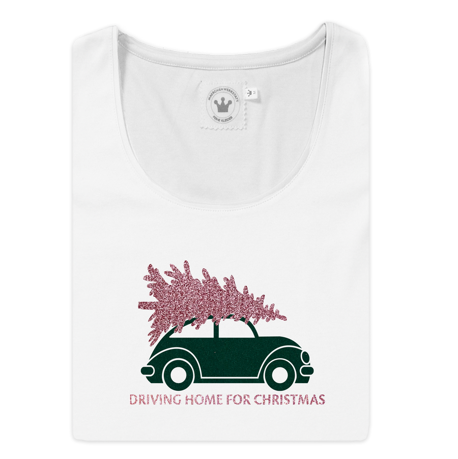 Weihnachts Damen T-Shirt Christmas Auto