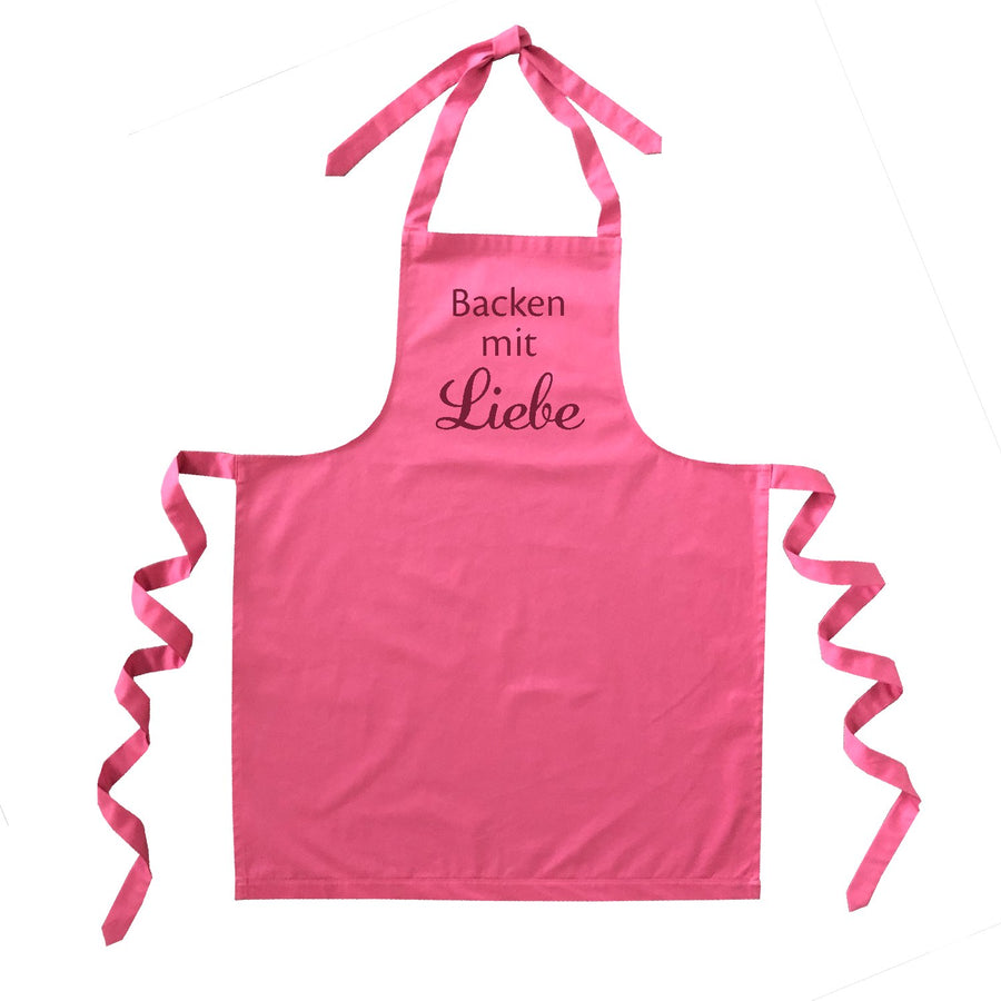 Backschürze Backen mit Liebe rosa