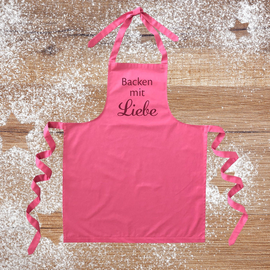 Backschürze Backen mit Liebe rosa