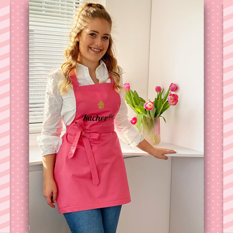 Backschürze Backen mit Liebe rosa