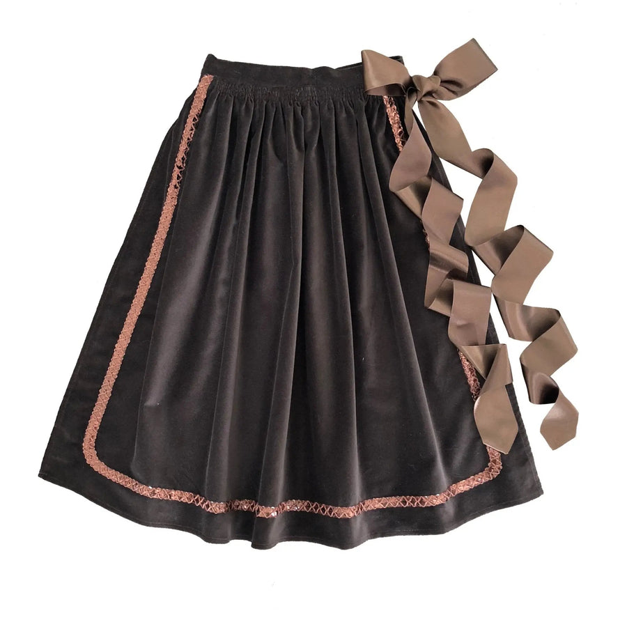 Damen Dirndl Hirschglück Samt Märchenwerkstatt Damen Dirndl ohne Mieder mit T-Shirt , Rock &amp; Schürze