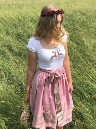 
                    
                      Damen Dirndl Rosenschimmer Märchenwerkstatt Damen Dirndl ohne Mieder mit T-Shirt , Rock &amp; Schürze
                    
                  