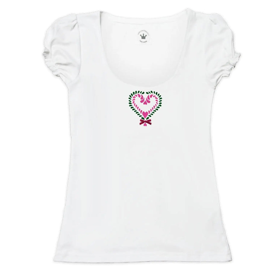 Damen Dirndl Taft Himbeere
